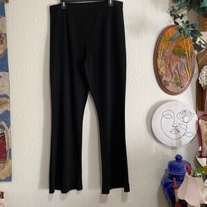Vintage Misook Black Flared Trousers Pants Women's L quiet luxury capsule‎ basic